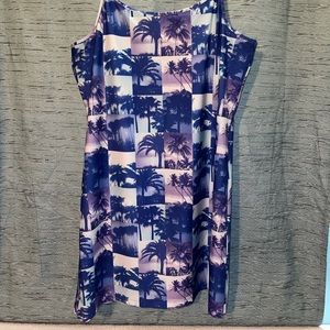 Old Navy Blue Palm Tree Dress